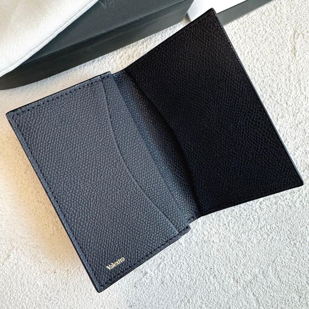 Valextra ヴァレクストラ 名刺ケース カードケース 財布 ネイビー