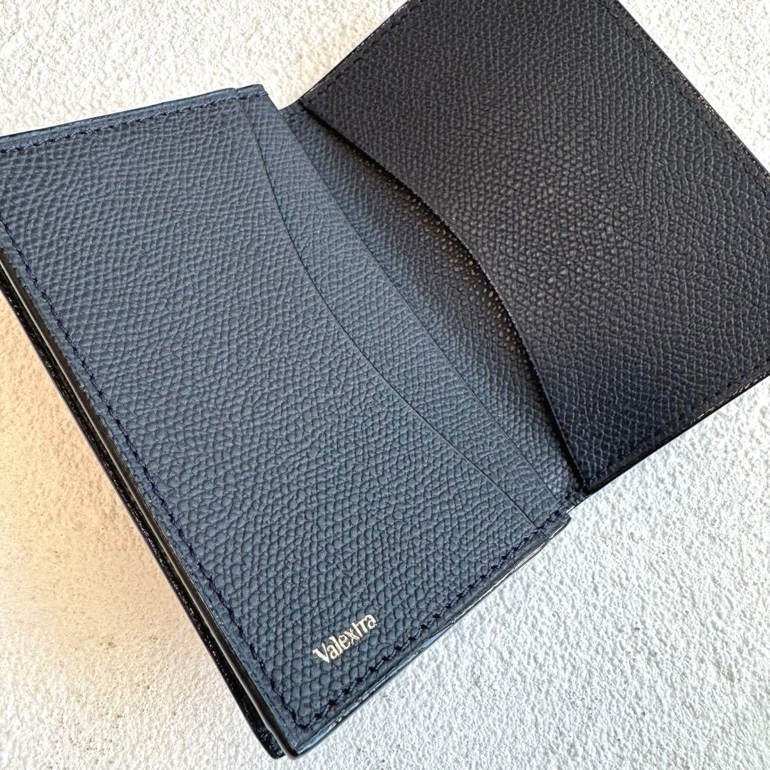 Valextra ヴァレクストラ 名刺ケース カードケース 財布 ネイビー