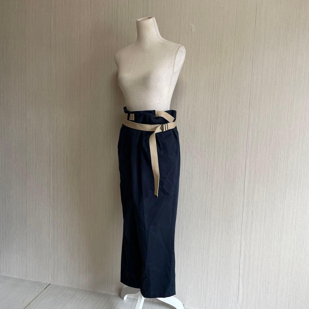 ♯ メゾンエウレカ　ヴィンテージ　リワークチノ　ワイドパンツ　ラップ　ネイビーS