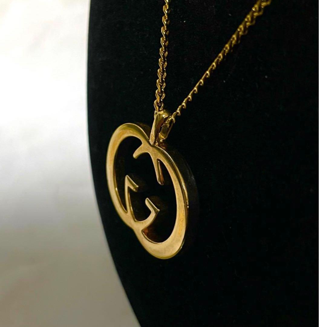極美品 GUCCIグッチ インターロッキングG チャームネックレス【正規品】