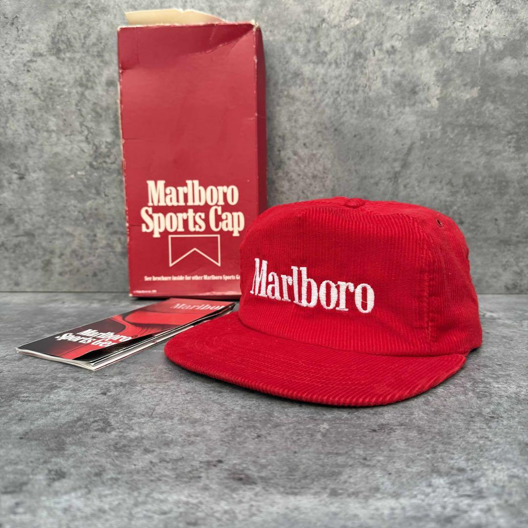 Marlboro Sports Cap レッド コーデュロイ 80s USA製