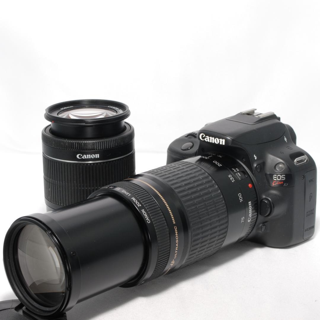 ✨Canon kiss X7✨Wレンズ✨初心者向け✨軽量モデル✨一眼レフカメラ
