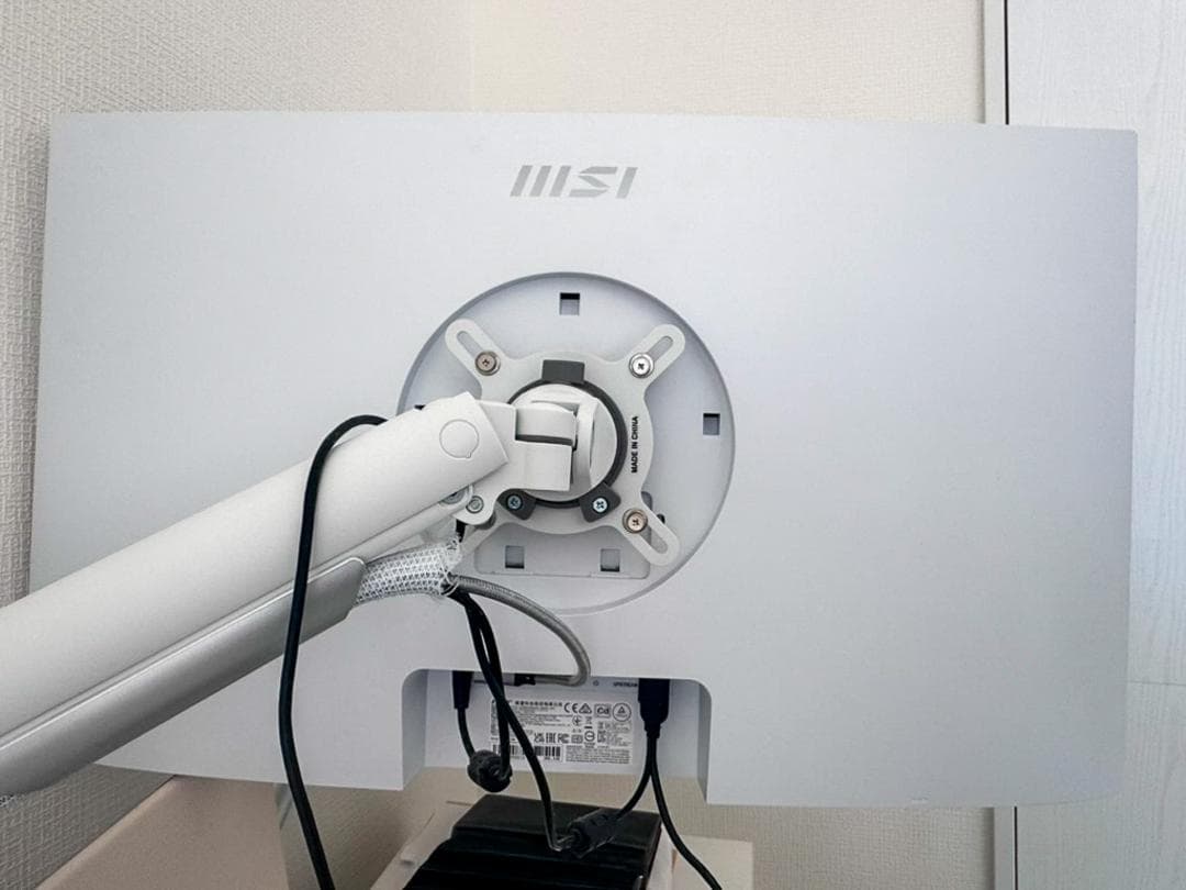 MSI 27インチ 白 モニター 2台 iggy モニターアーム付 セット