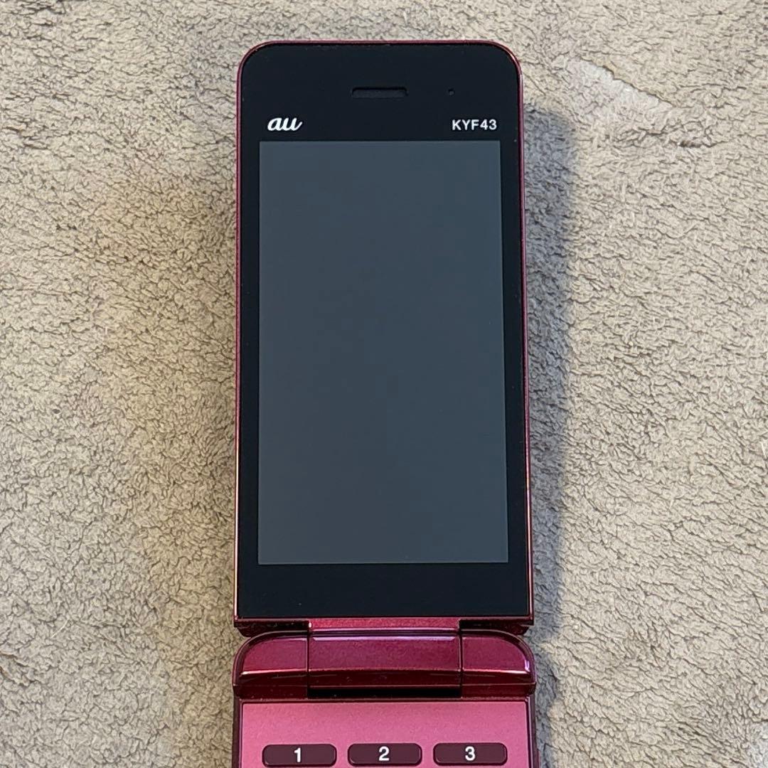 かんたんケータイ KYF43 ワインレッド