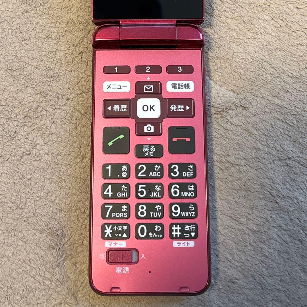 かんたんケータイ KYF43 ワインレッド