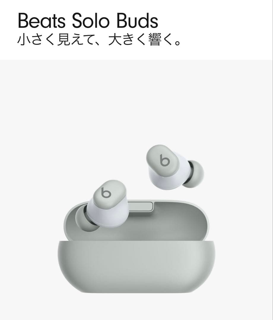Beats Solo Buds ワイヤレスイヤホン グレー(ストームグレイ)
