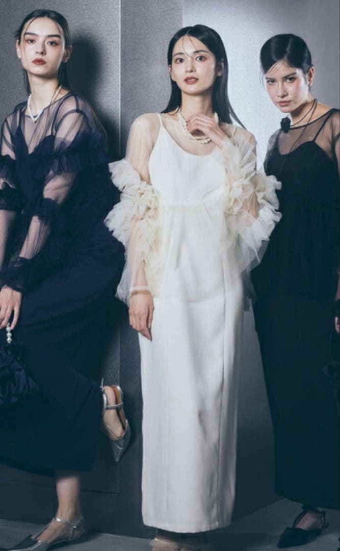 my shawty オケージョン チュール トップスと別メーカーワンピース