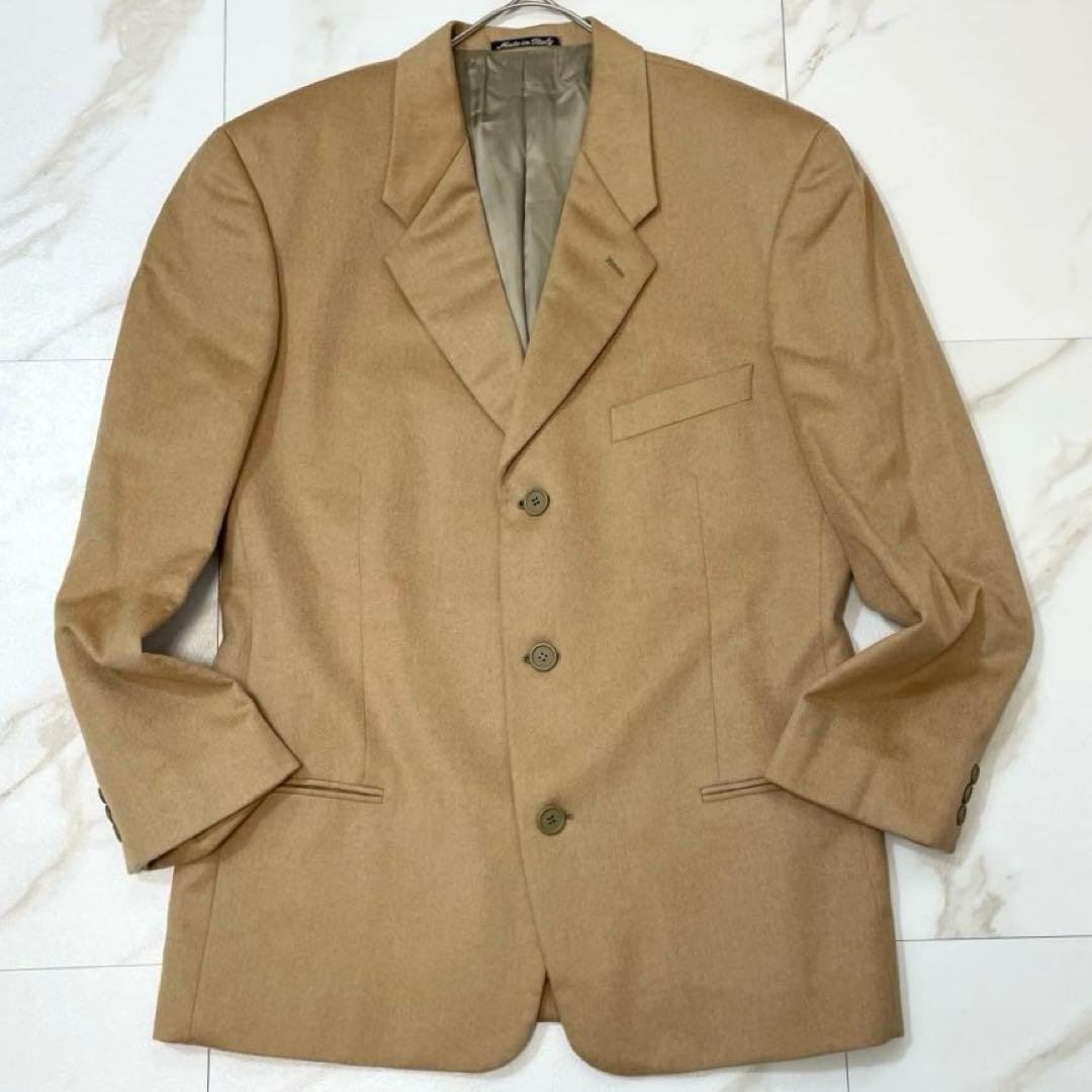 【美品★キャメルヘア100%】ジョルジオアルマーニ テーラードジャケットベージュ