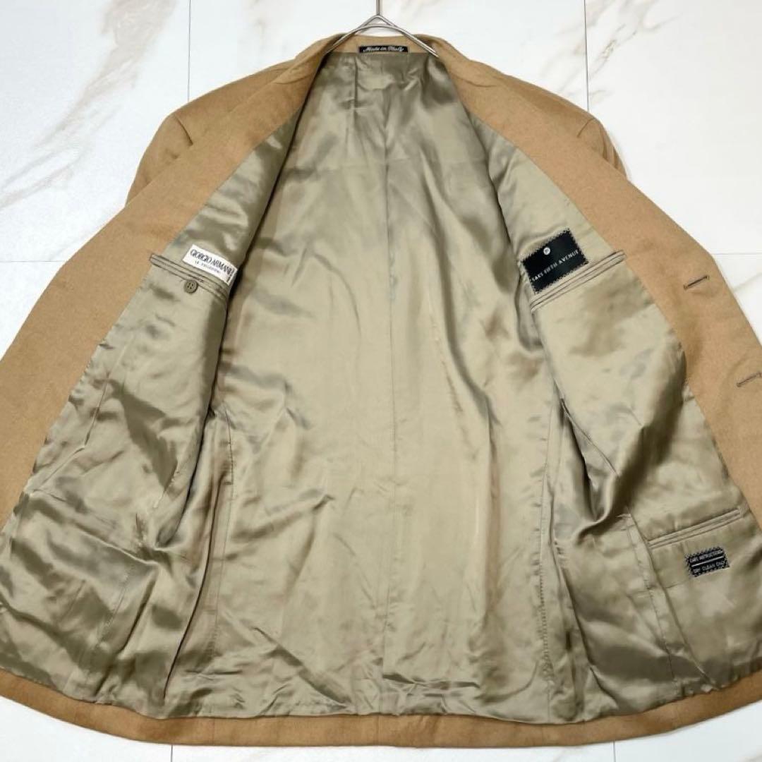 【美品★キャメルヘア100%】ジョルジオアルマーニ テーラードジャケットベージュ