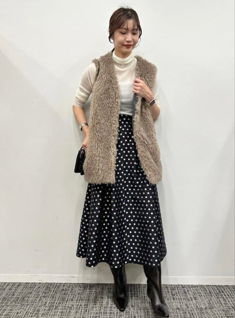 【試着のみ】IENA カーリーファージレ ベージュ