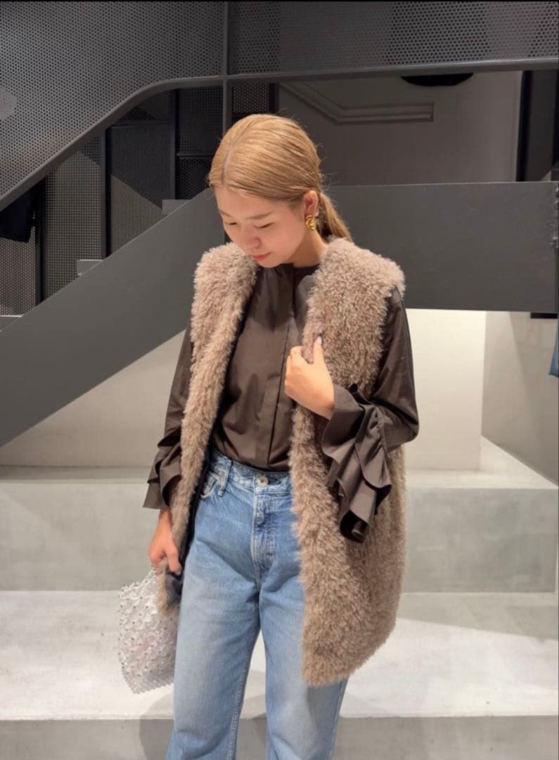 【試着のみ】IENA カーリーファージレ ベージュ