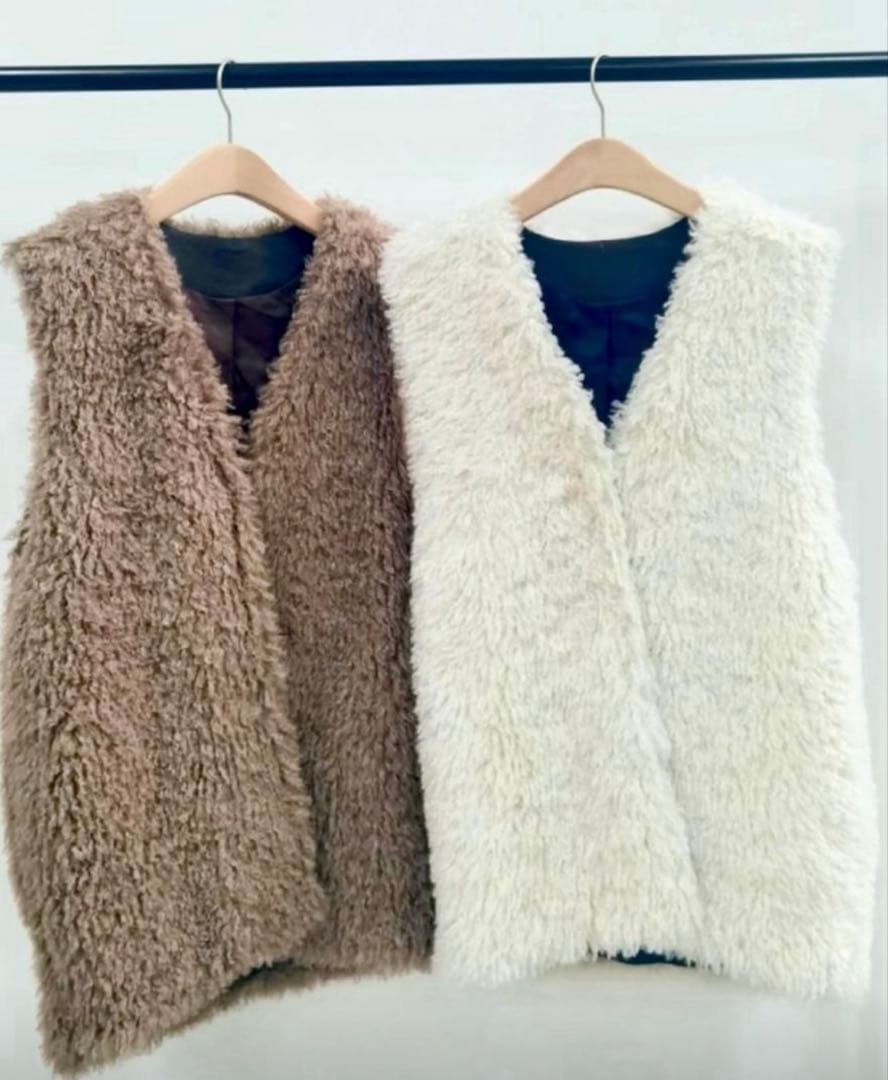 【試着のみ】IENA カーリーファージレ ベージュ