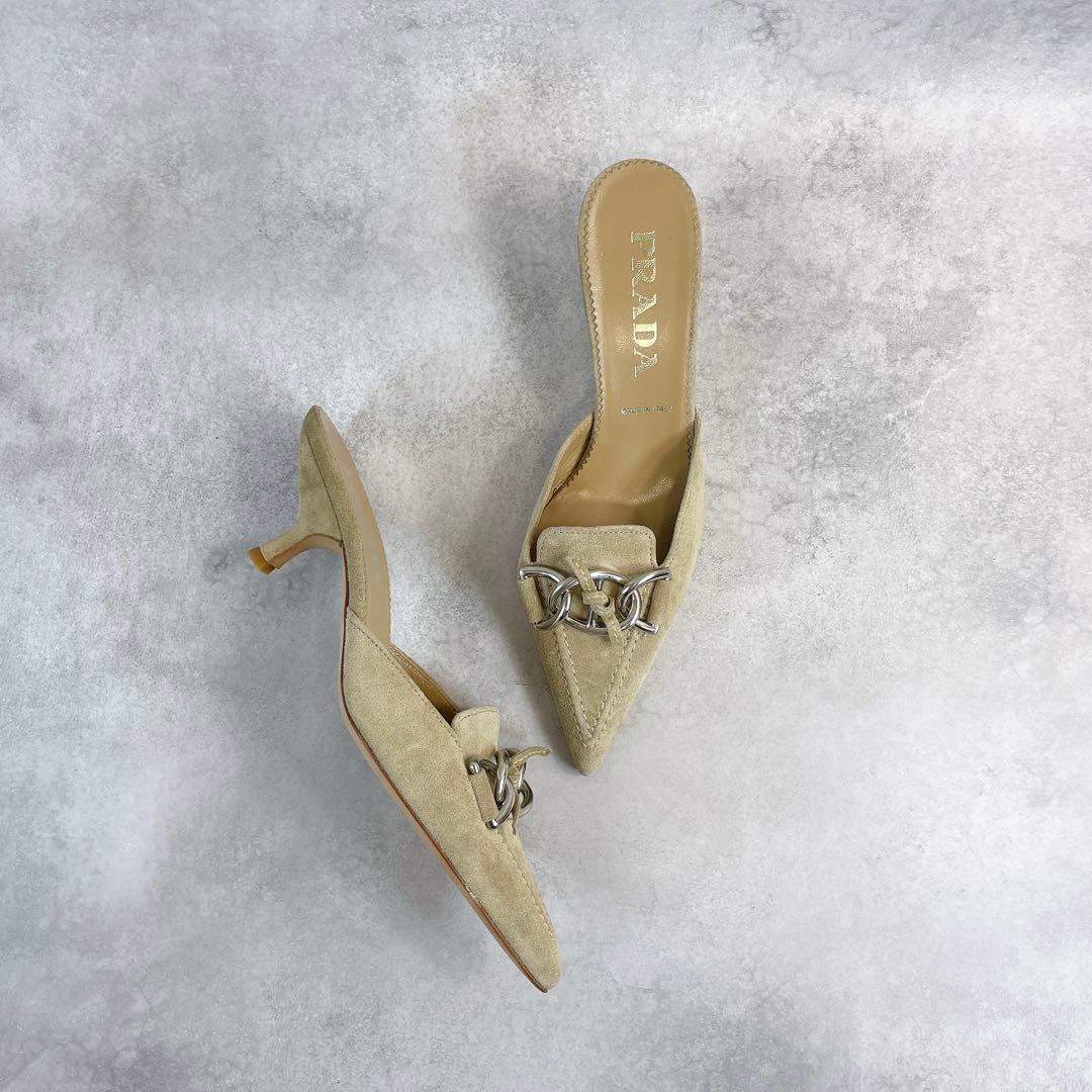 PRADA プラダ　ミュール　サンダル　スエード　00s