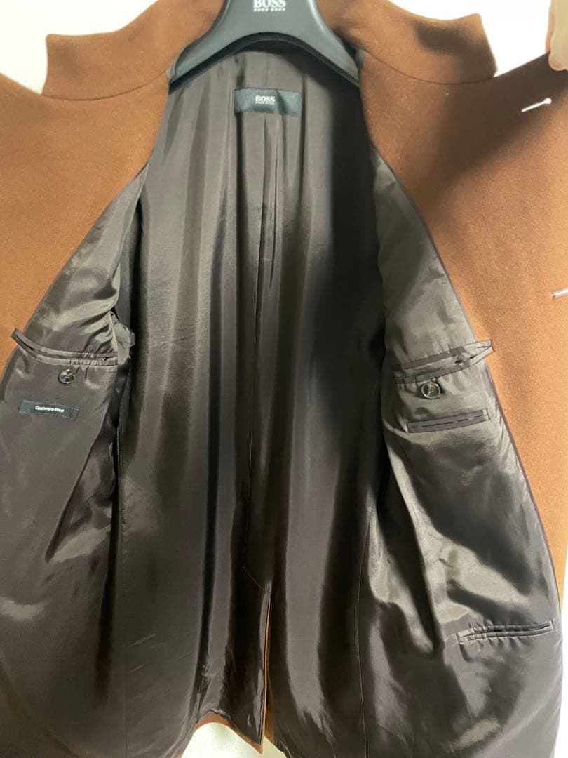 【ほんやべ】HUGO BOSS ブラウン ピーコート・ウールコート