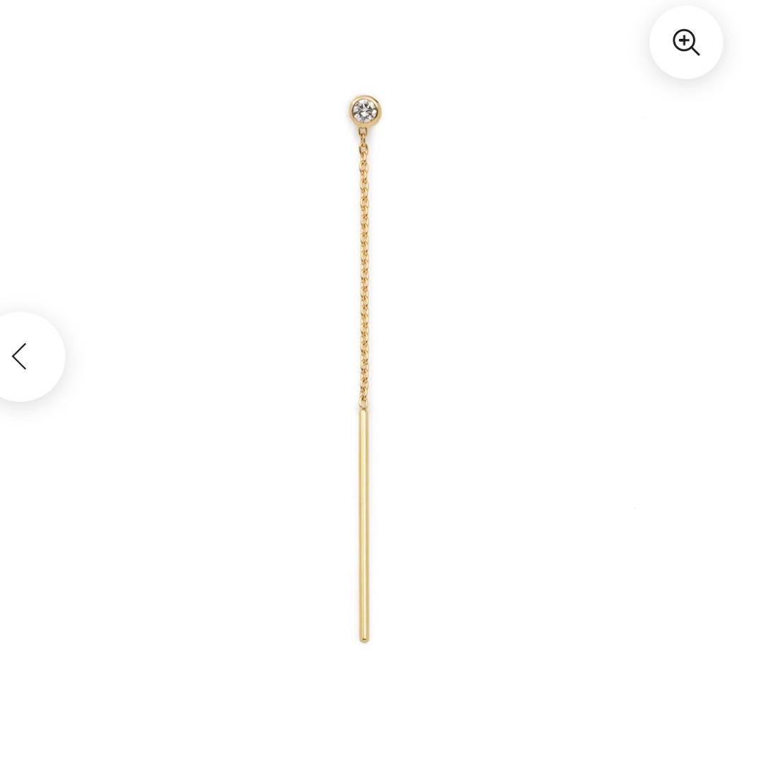 ダイヤモンド チェーン ピアスSサイズ　シルバー