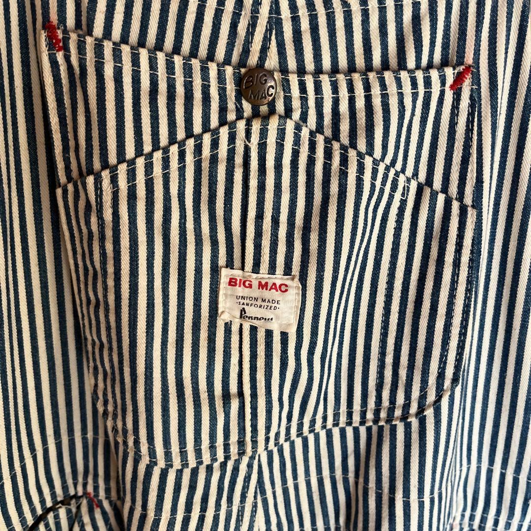 BIG MAC ヒッコリーストライプオーバーオール