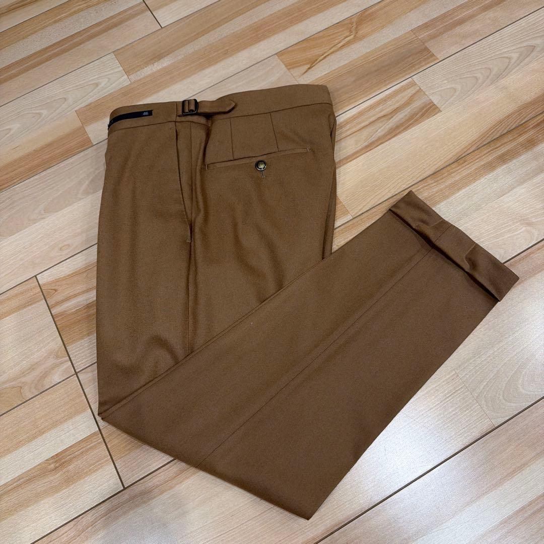 PT01 ジェントルマンフィット 股下72 ブラウン スラックス 46