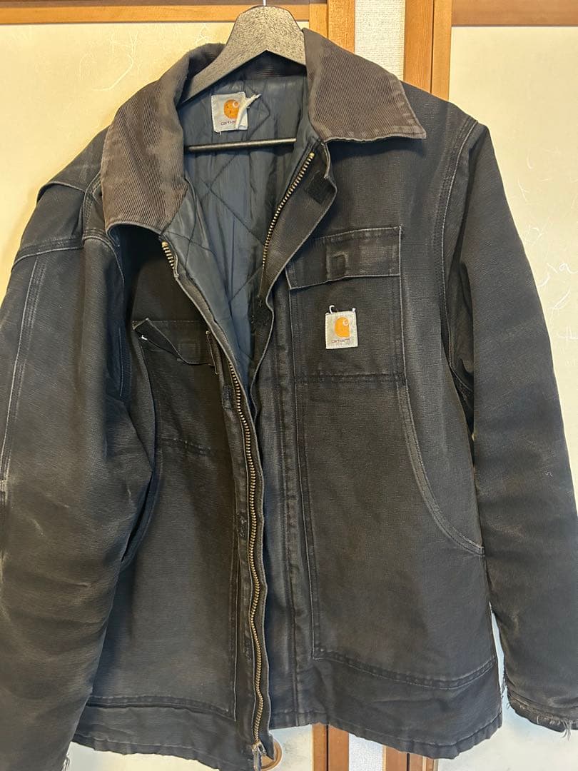 星タグ Carhartt カーハート トラディショナルコート ブラック