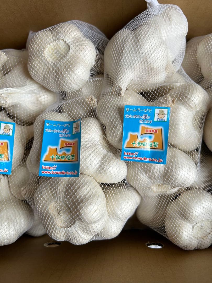 訳ありにんにく　青森にんにく　Lサイズ５キロ　国産にんにく　ホワイト六片にんにく