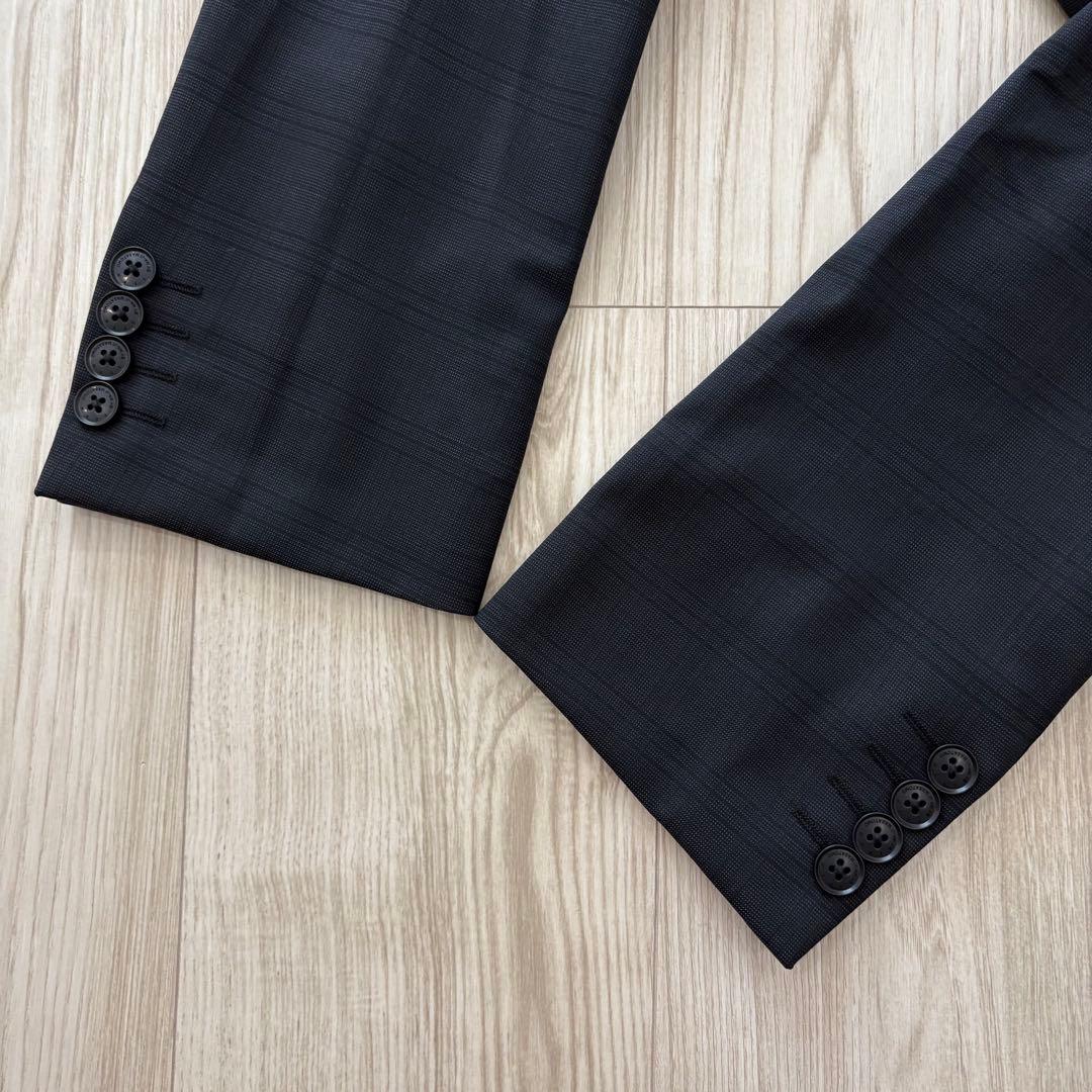 【美品】MAJI スリーピース スーツ A6 L チャコール チェック シルク混