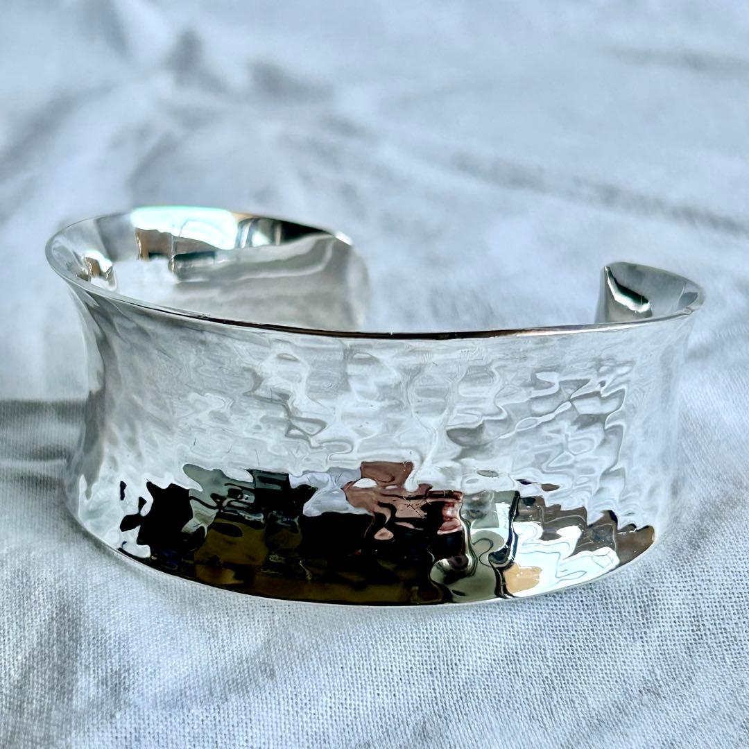 メキシカンジュエリー　ヴィンテージ　バングル　ボーンカフMEXICO刻印あり