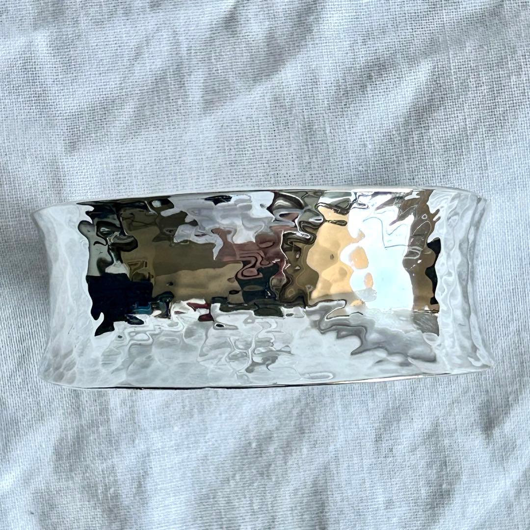 メキシカンジュエリー　ヴィンテージ　バングル　ボーンカフMEXICO刻印あり