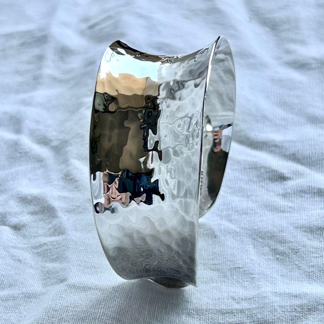 メキシカンジュエリー　ヴィンテージ　バングル　ボーンカフMEXICO刻印あり