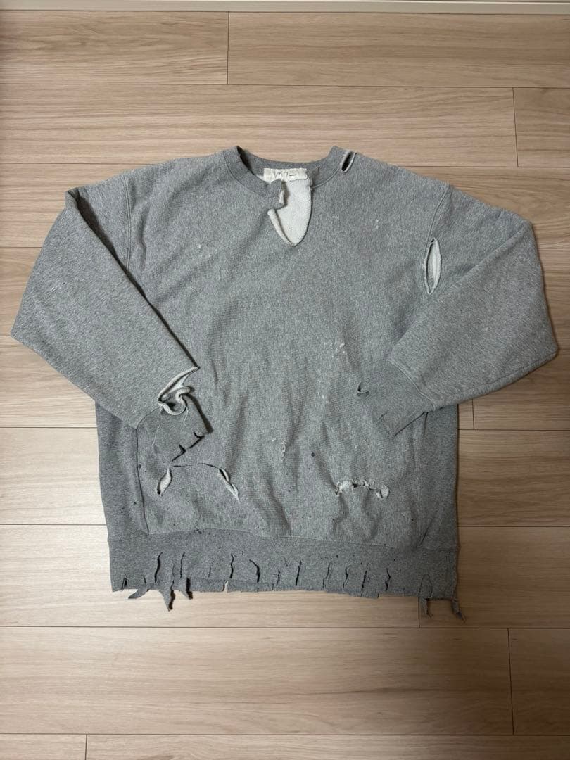 ANCELLM ダメージ スウェット トレーナー anc-ct03