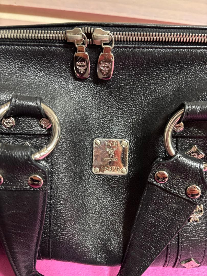 MCM ミニボストンバッグ　ブラック