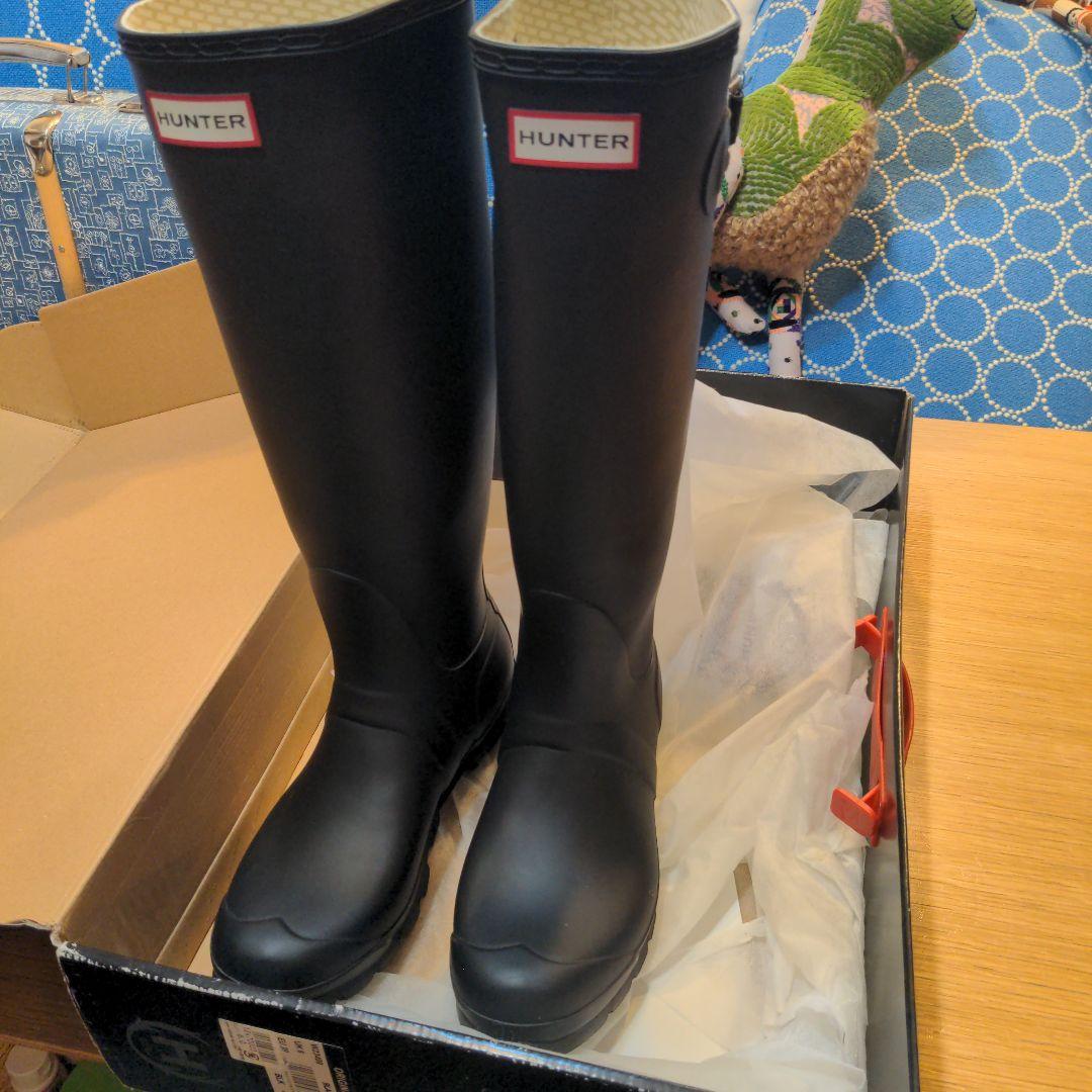 【極美品】HUNTER レインブーツ　uk6 24.5cm〜25cm