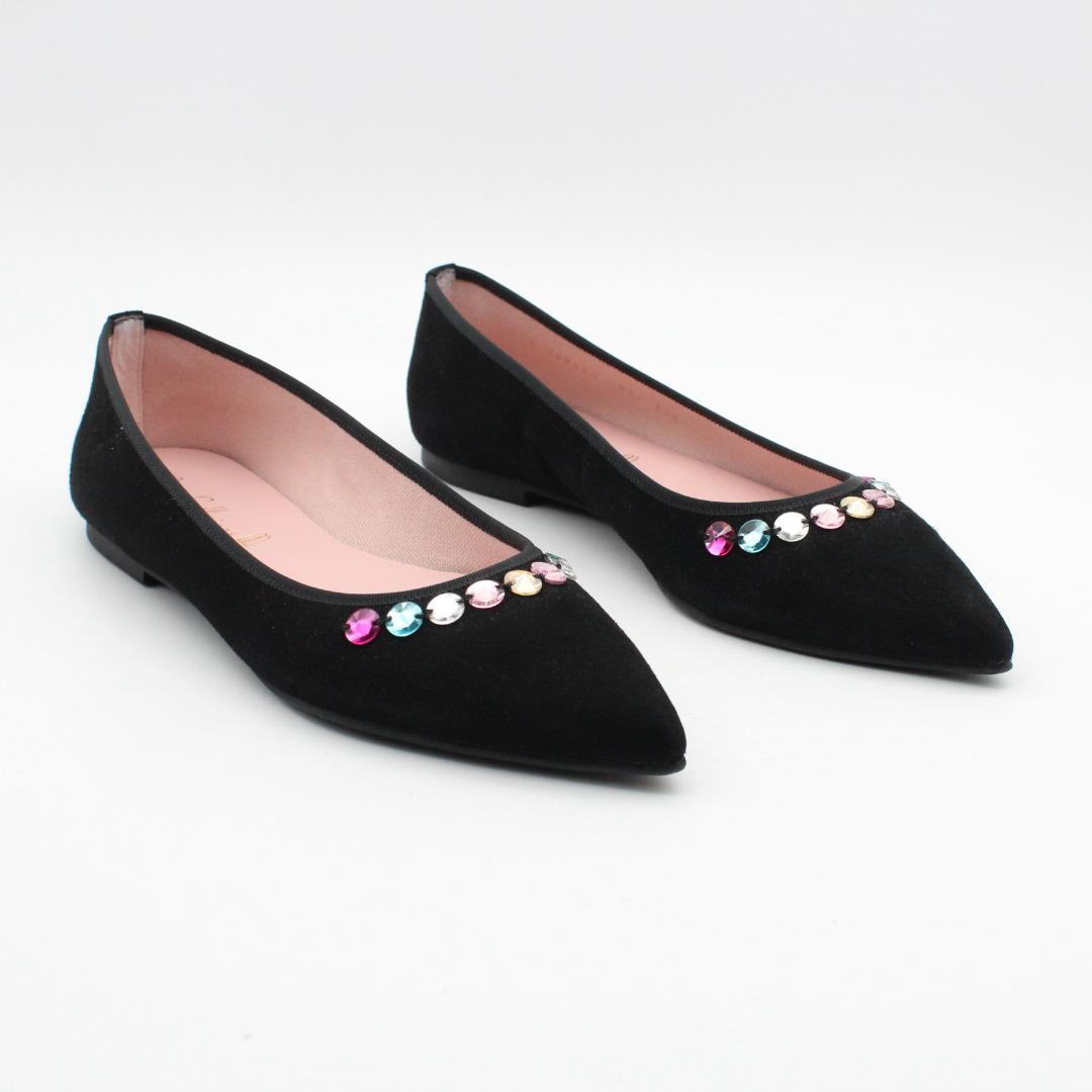 77■プリティ バレリーナ カラースワロフバレエパンプス(37半)超美品