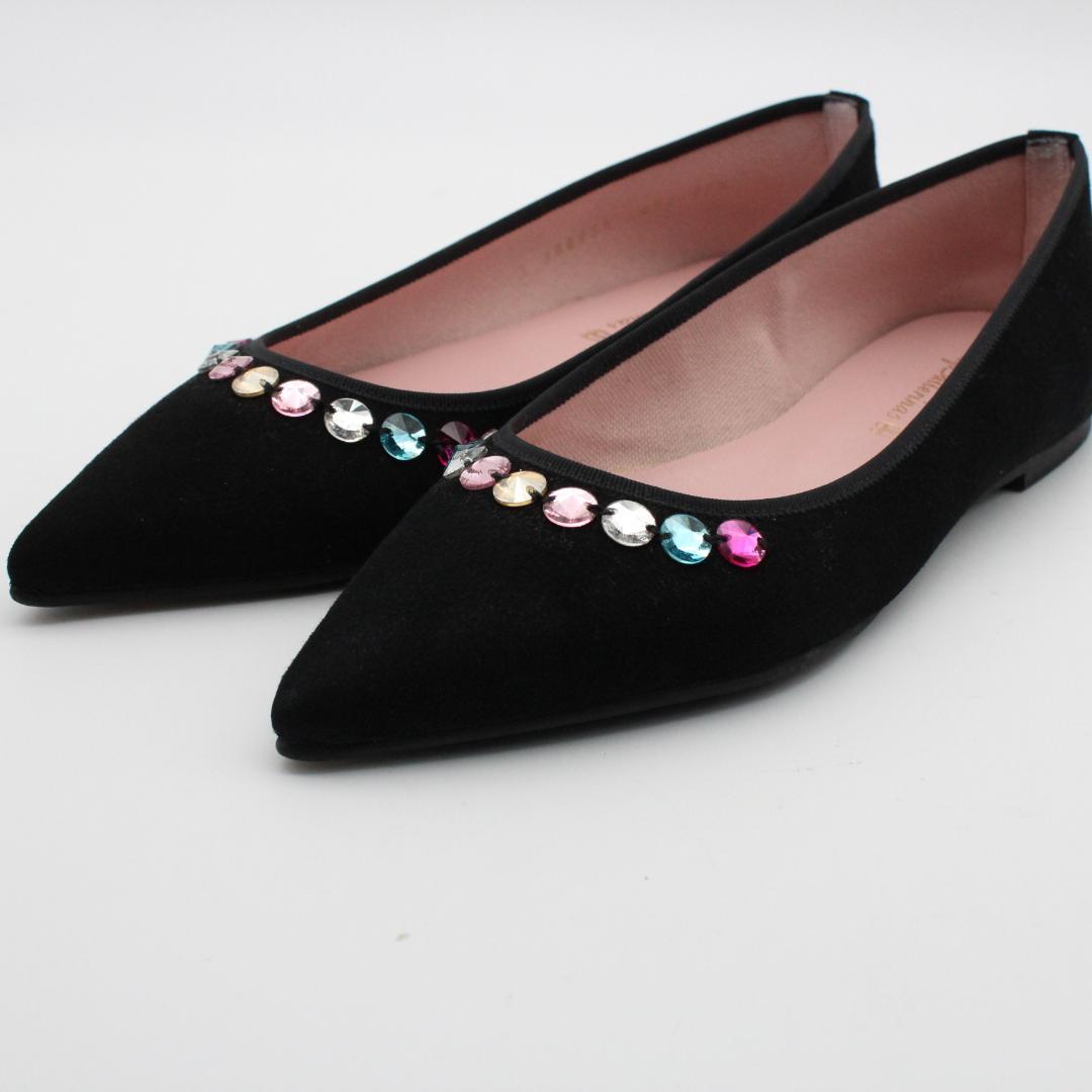 77■プリティ バレリーナ カラースワロフバレエパンプス(37半)超美品