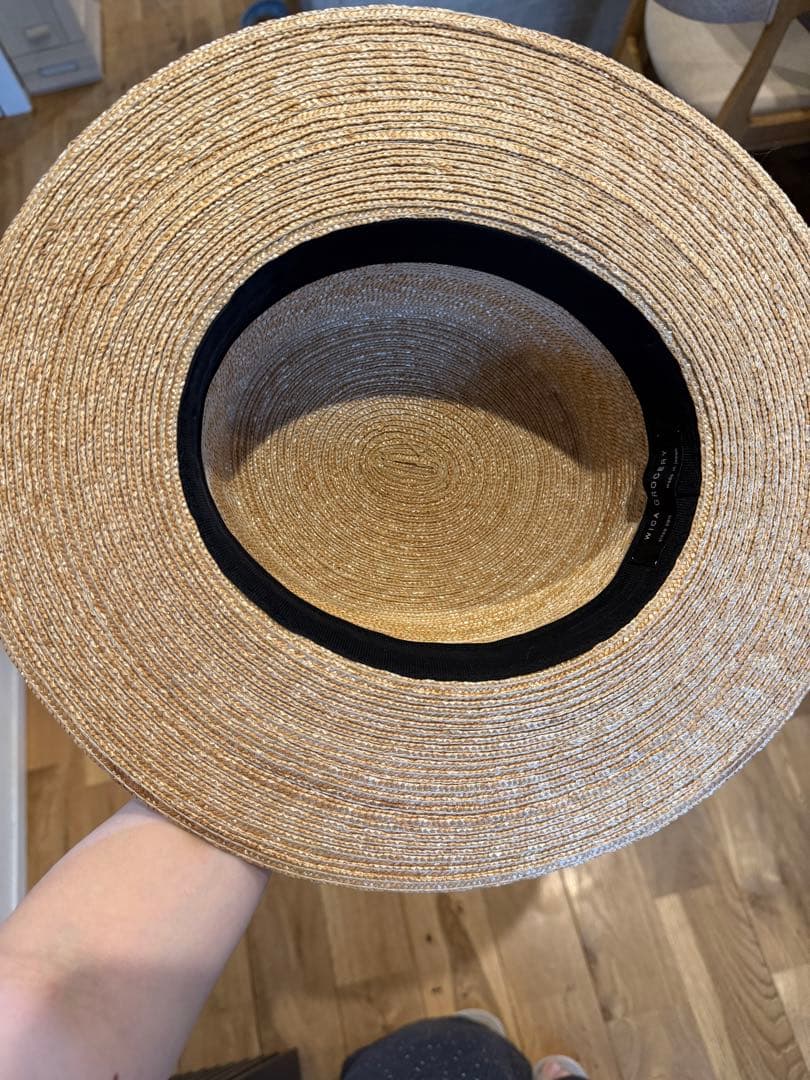 最終値下げ　wicagrocery 麦わら帽子　少し大きめ59cm