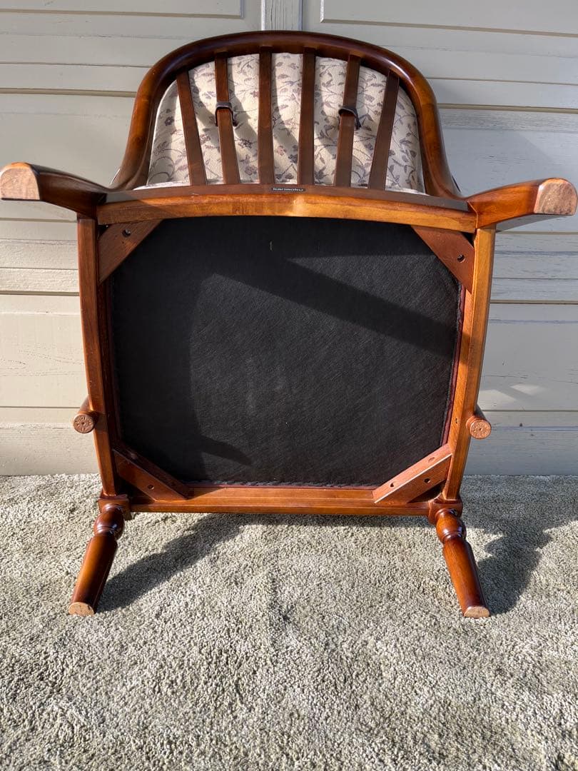 karimoku カリモク 1人掛けソファー 花柄 レトロ 高級家具