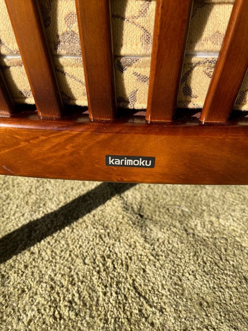 karimoku カリモク 1人掛けソファー 花柄 レトロ 高級家具