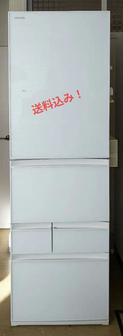 【美品】冷蔵庫　TOSHIBA GR-U41GXH (EW) 411L　送料込み