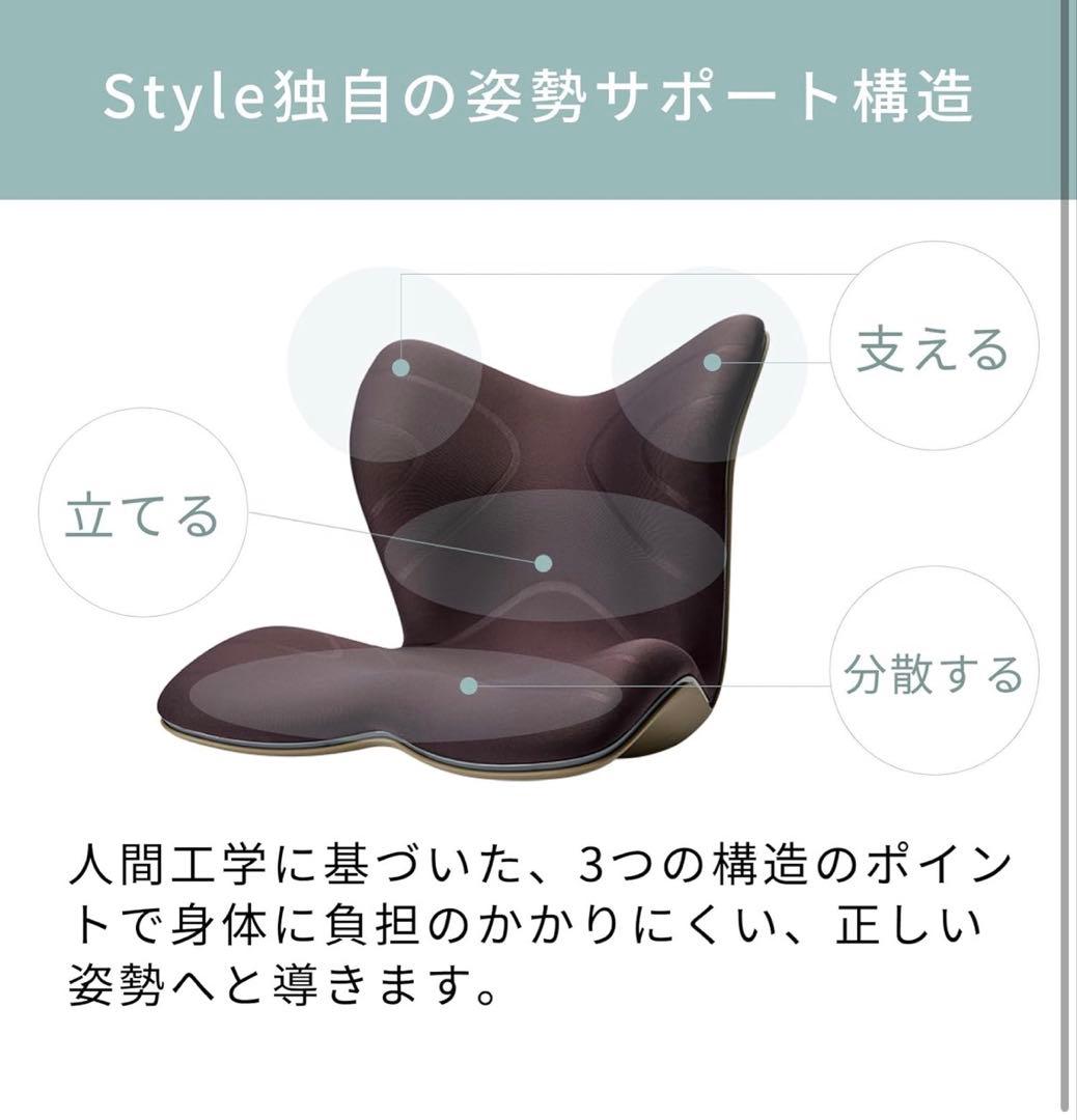超美品 Style PREMIUM Series 骨盤サポートチェア 座椅子 黒