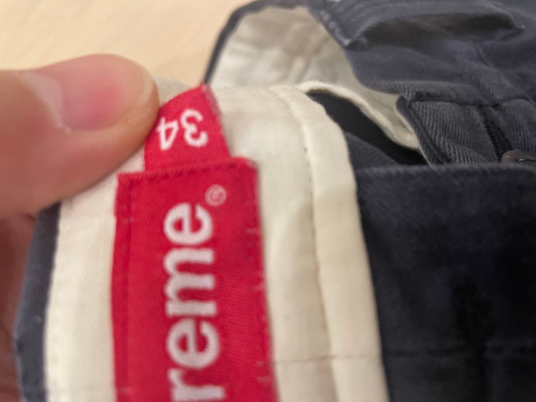 Supreme チノパン ネイビー 34サイズ