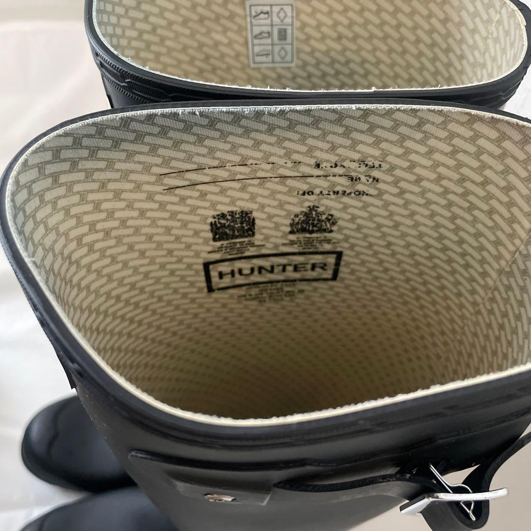 【美品】HUNTER ハンター　長靴　ブラック UK 6 エコメルカリ便