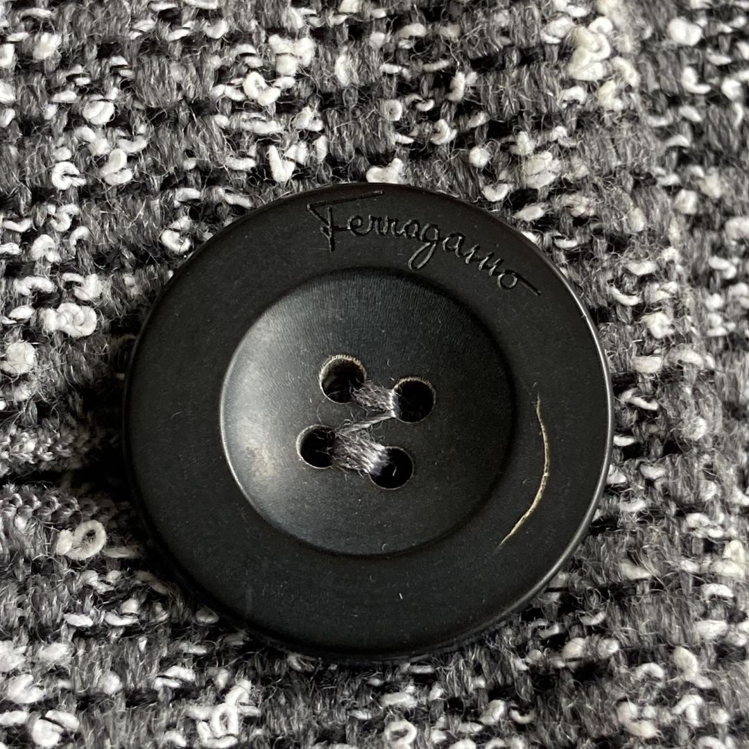 希少5L/4XL相当【ハンガー・ガーメント付き】フェラガモツイードジャケット