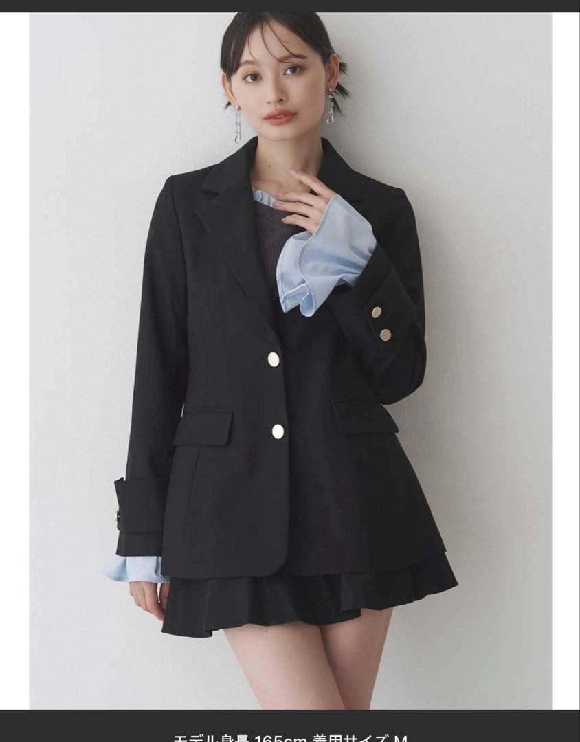 MERCURYDUO フィットアンドフレアジャケット M ブラック