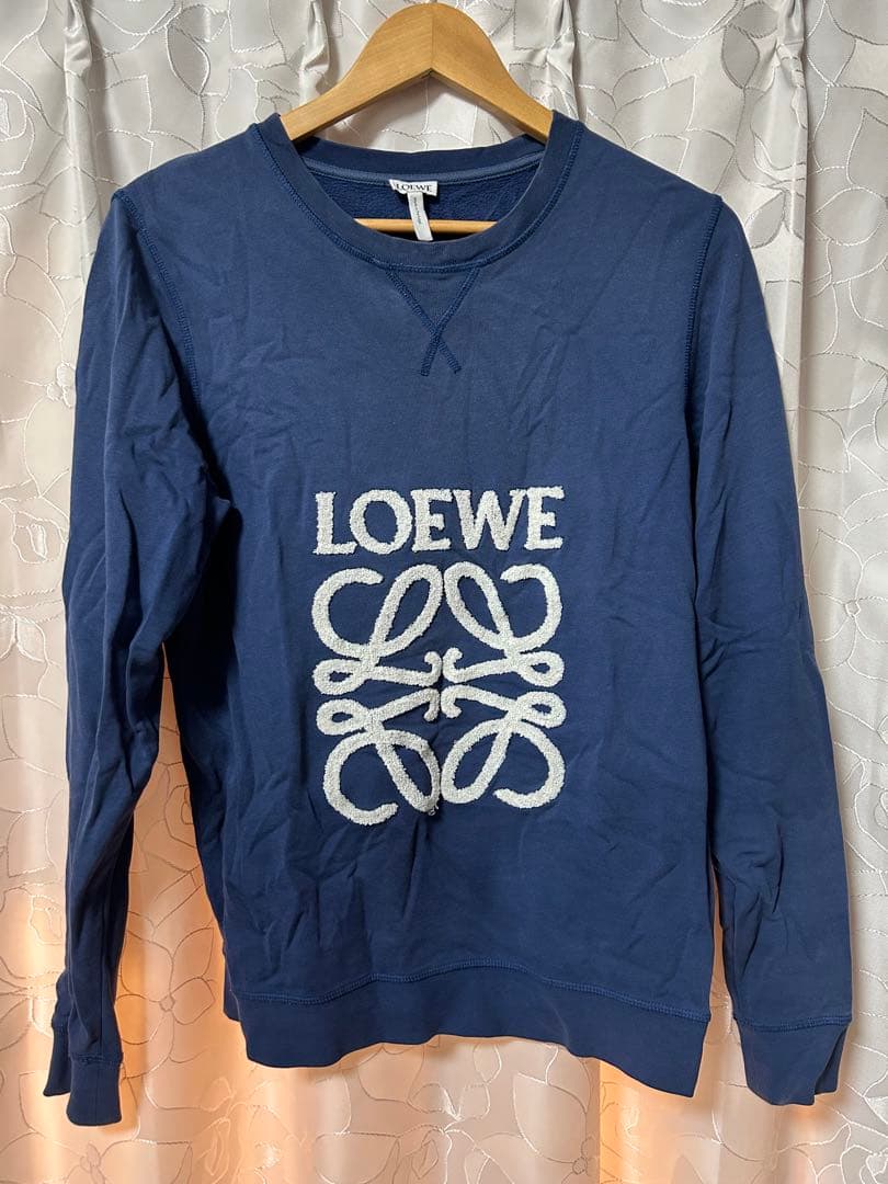 LOEWE ネイビー トレーナー ロゴ刺繍