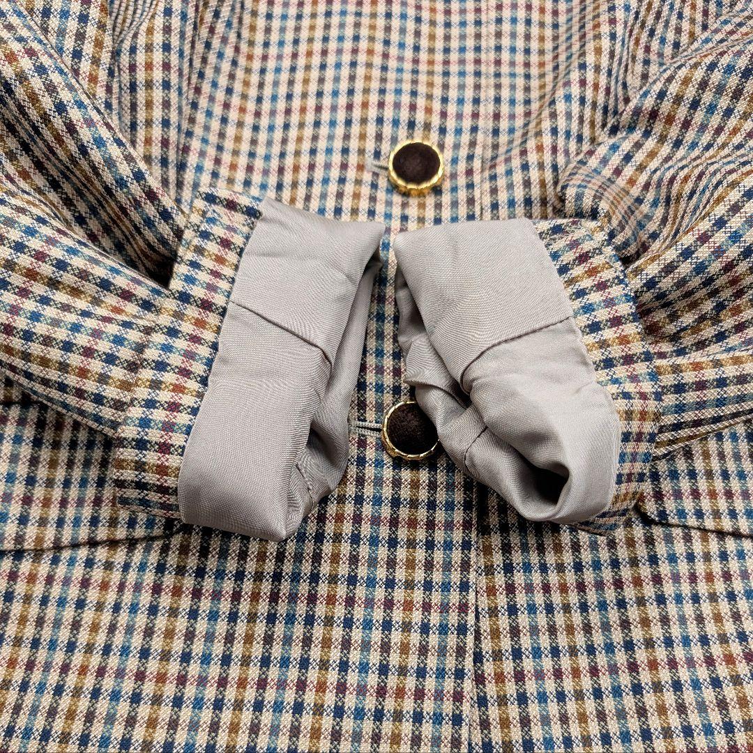 Burberrys バーバリーズ ジャケット ベルベット襟 チェック シルク混