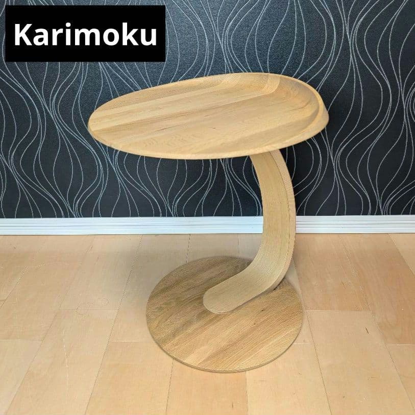 【美品】 カリモク サイドテーブル tu0102 木製 ピュアオーク