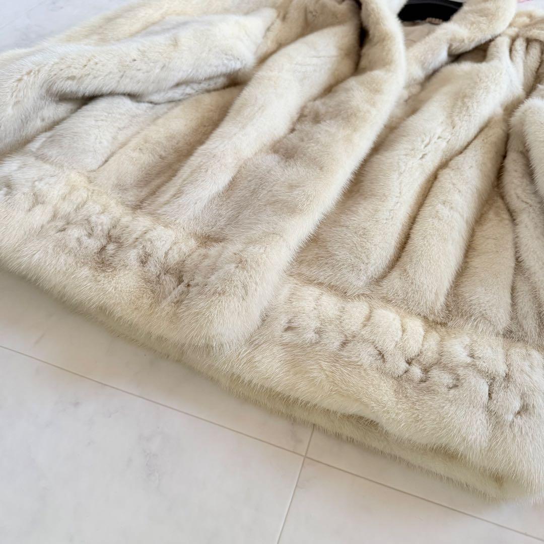 デザイン◎ヴァイオレットミンク クロップド リアルファー 毛皮 なめし柔らか