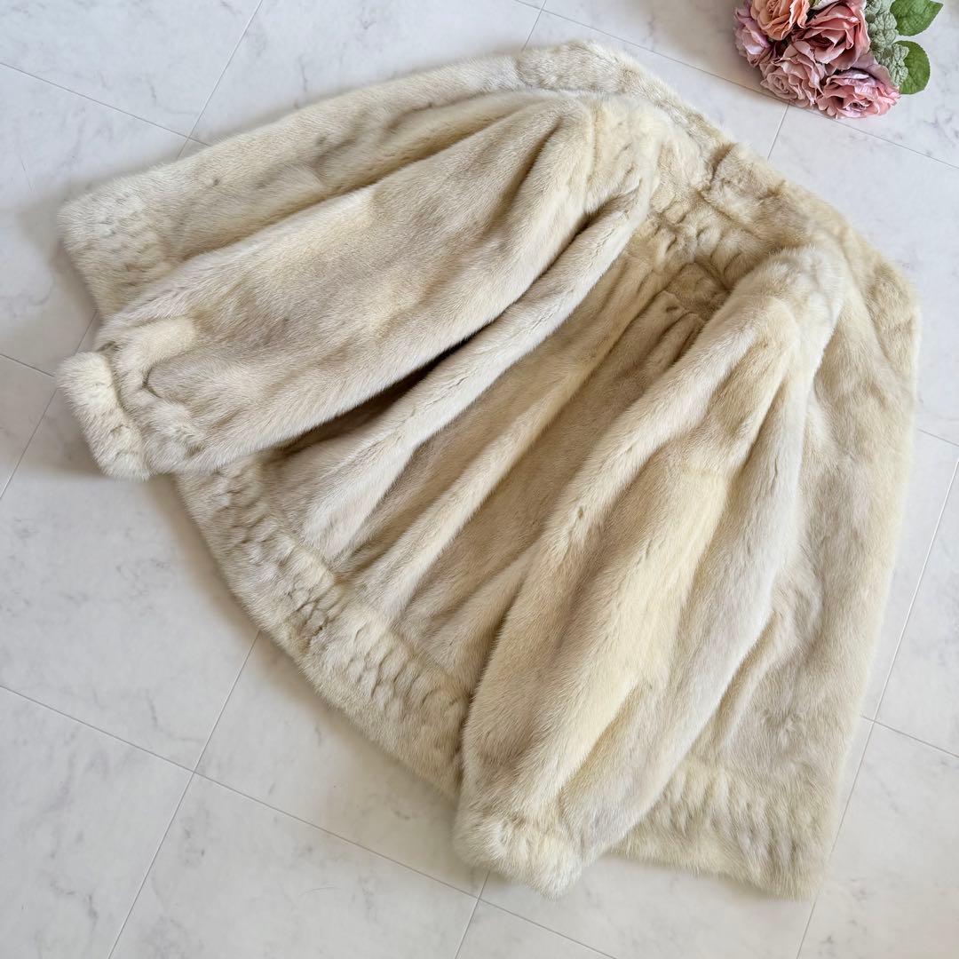 デザイン◎ヴァイオレットミンク クロップド リアルファー 毛皮 なめし柔らか