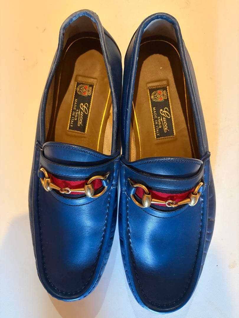 希少　グッチ　ローファー　ホースビット　シェリーライン　ゴールド金具　レザー