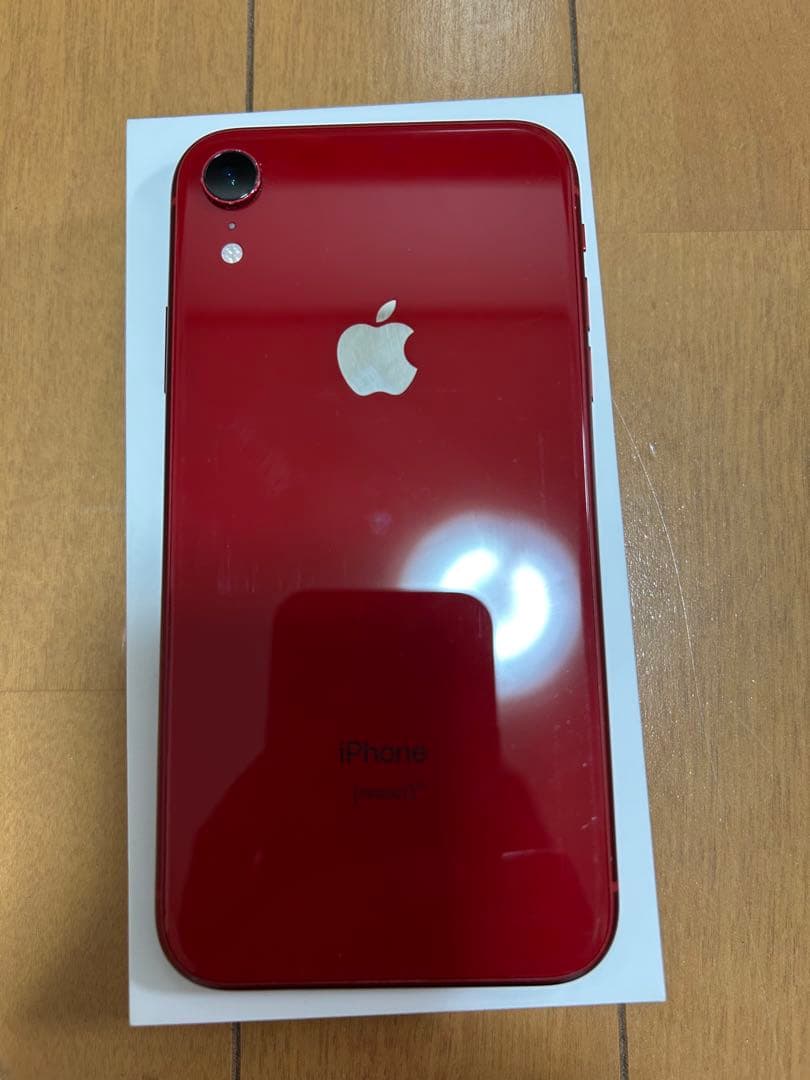 【SIMフリー】【初期化済】【美品】iPhoneXR 赤　※箱付き