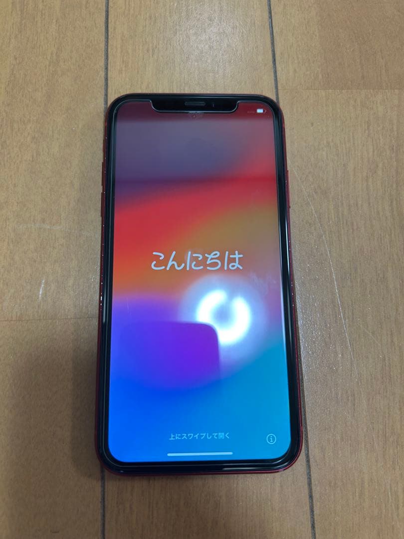 【SIMフリー】【初期化済】【美品】iPhoneXR 赤　※箱付き