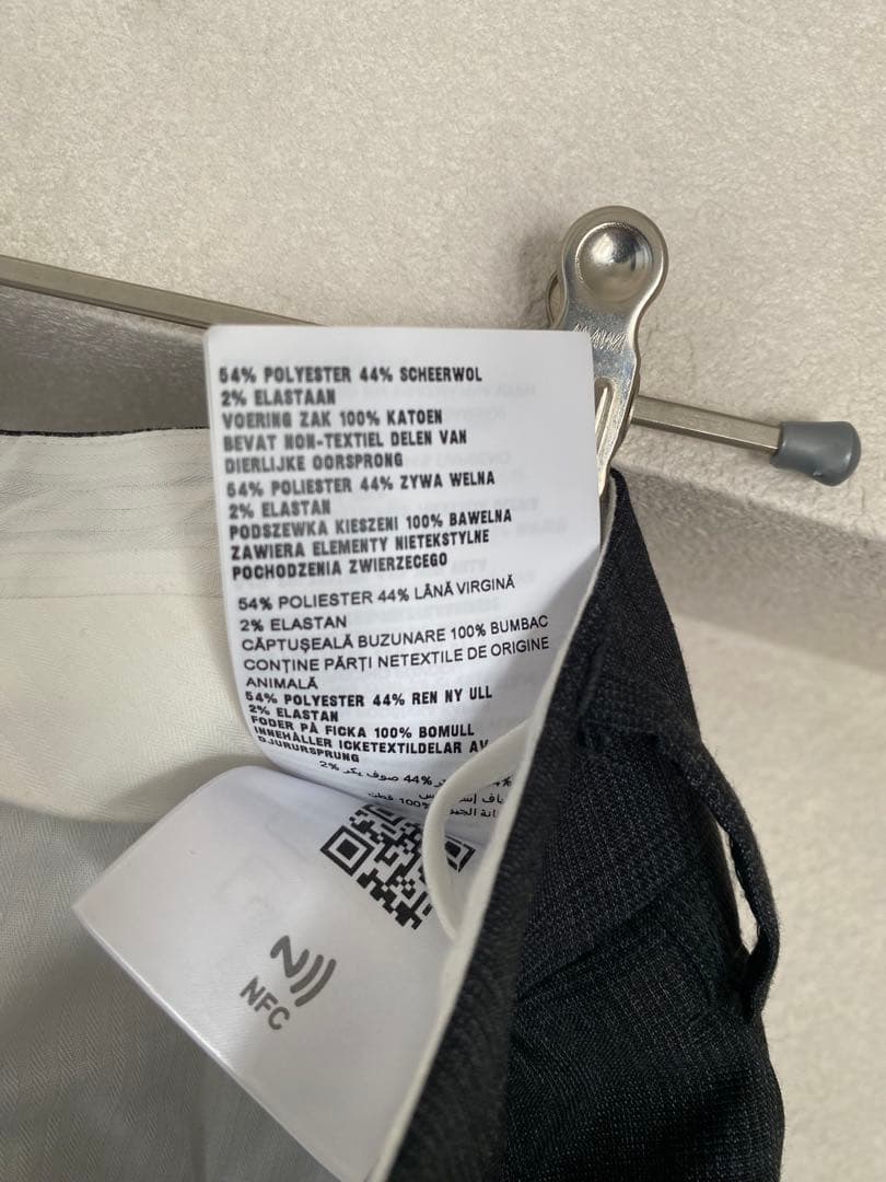 miumiu 23SS ダークグレー　プリンスオブウェールズ　スラックス